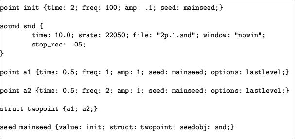 \begin{table}\frame{\begin{minipage}{6in}
{\singlespace \verbatiminput{audio/2p/2p.1}}
\end{minipage}}
\end{table}